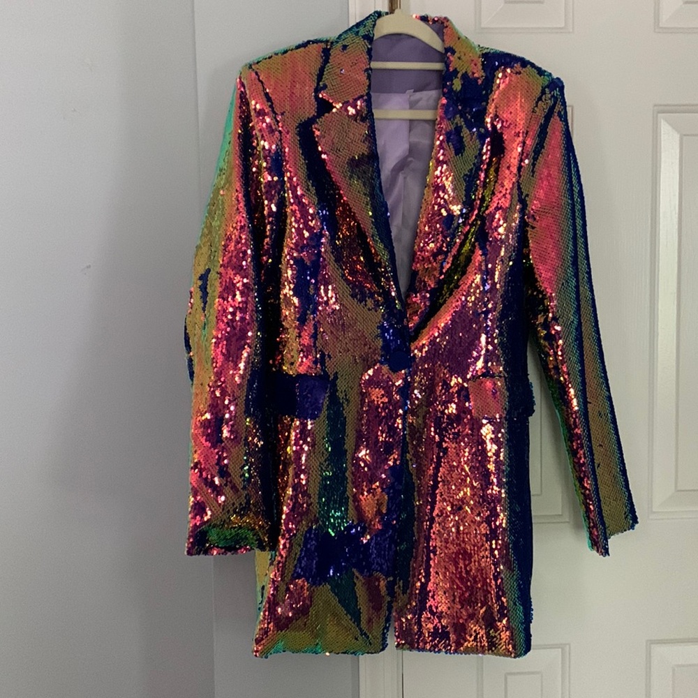 Iridescent Sequin Blazer